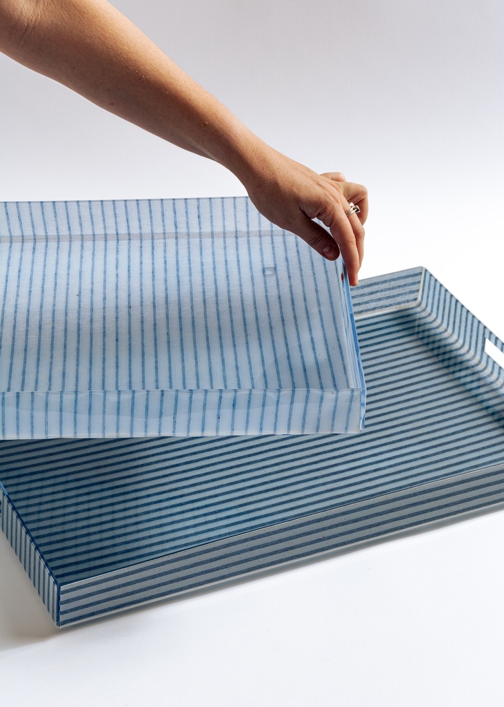 Azafate XL Con Tela Azul