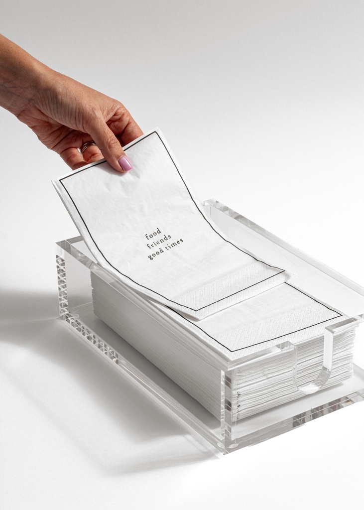 Servilletero Rectangular de Acrílico