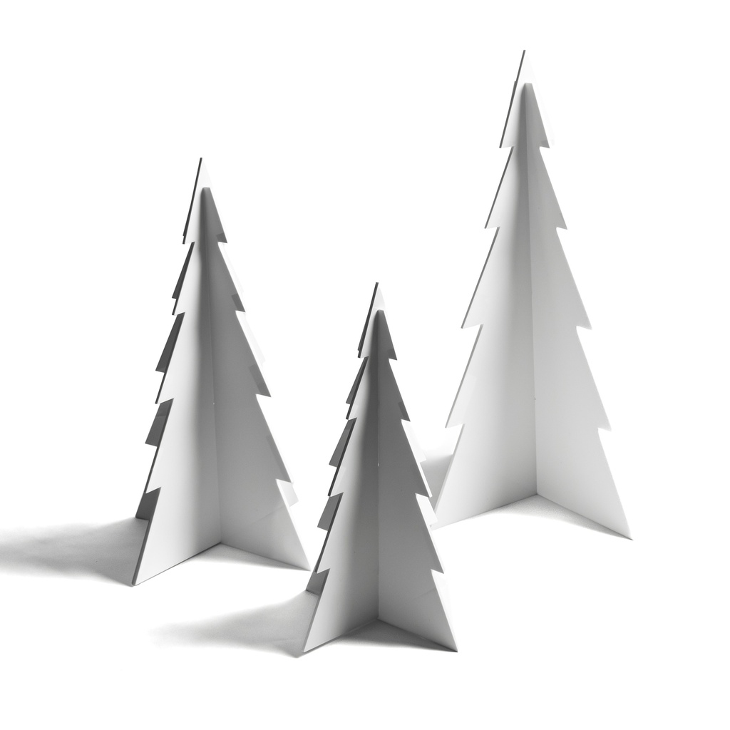 Set de arbolitos blanco grande