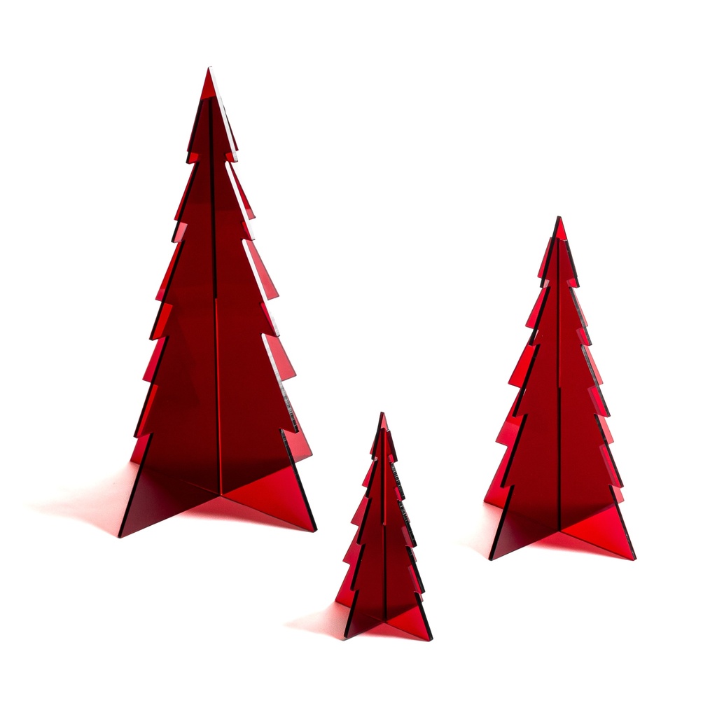 Set de arbolitos rojo pequeño