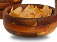 Bowl de madera circular mediano