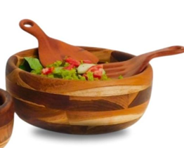 Bowl de madera circular grande