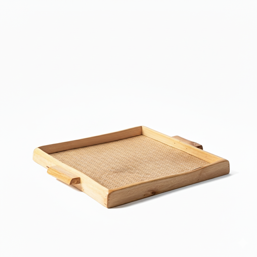 [AZAFATE CUADRADO DE MADERA Y FIBRA -181] Azafate Cuadrado de Madera y Fibra Natural