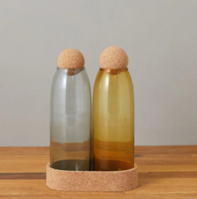 [SET- VINAGRE Y ACEITE - 056] Evia Cruet and Tray Set (Aceite y Vinagre)