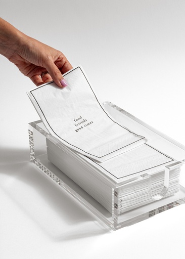 [SERVILLETERO-TRANS-RECTANGULAR - 070] Servilletero Rectangular de Acrílico