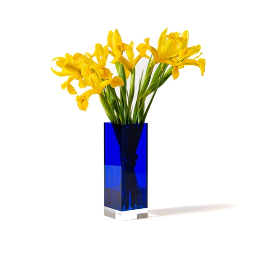 [FLOR-PRISMA-AZUL-105] Florero Prisma Azul