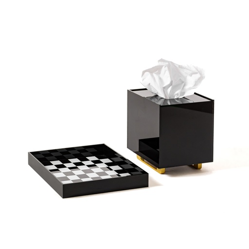 [TRAY-NB-118] Azafate pequeño blanco y negro